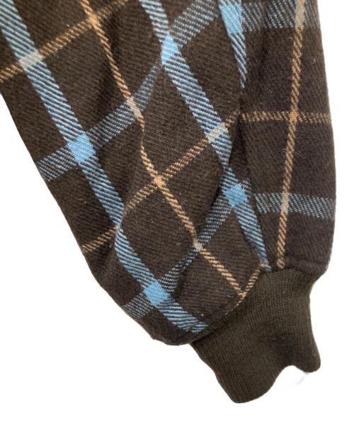 have a good time（ハブアグッドタイム）have a good time (ハブアグッドタイム) グッドボーイロゴチェックMA-1ジャケット ブラウン サイズ:Ｍの古着・服飾アイテム