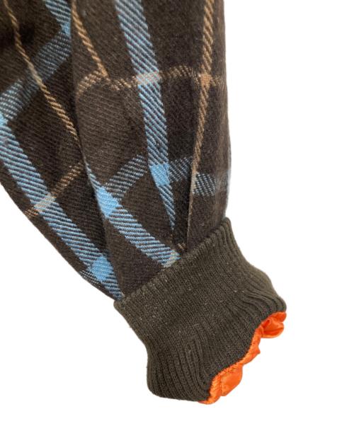 have a good time（ハブアグッドタイム）have a good time (ハブアグッドタイム) グッドボーイロゴチェックMA-1ジャケット ブラウン サイズ:Ｍの古着・服飾アイテム