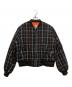 have a good time（ハブアグッドタイム）の古着「グッドボーイロゴチェックMA-1ジャケット」｜ブラウン