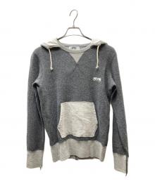 eYe COMME des GARCONS JUNYAWATANABE MAN（アイ コム デ ギャルソン ジュンヤ ワタナベ マン）の古着「後付けフードニット」｜グレー