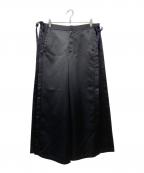 MM6 Maison Margielaエムエムシックスメゾンマルジェラ）の古着「サイドフルスリットワイドパンツ」｜ブラック