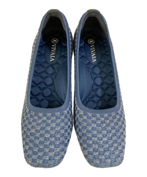 VIVAIA（ビバイア）VIVAIA (ビバイア) アーモンドトゥ ヒールパンプス ブルー サイズ:35の古着・服飾アイテム