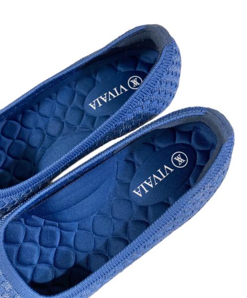 VIVAIA（ビバイア）VIVAIA (ビバイア) アーモンドトゥ ヒールパンプス ブルー サイズ:35の古着・服飾アイテム