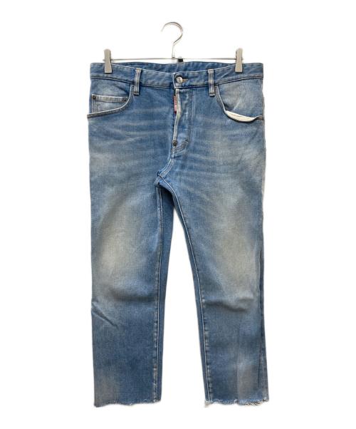 DSQUARED2（ディースクエアード）DSQUARED2 (ディースクエアード) Skater Jean カットオフデニムパンツ インディゴ サイズ:48の古着・服飾アイテム