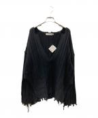 PRANK PROJECTプランクプロジェクト）の古着「Plunge Neck Knit/ﾈｯｸﾆｯﾄ」｜ブラック