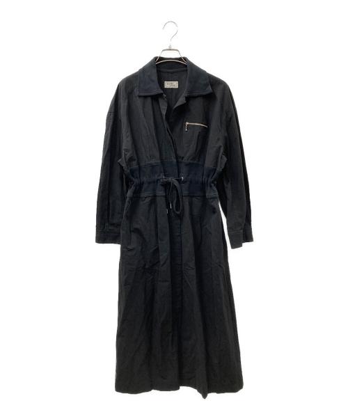 KIARIS VINTAGE（キアリズ ヴィンテージ）KIARIS VINTAGE (キアリズ ヴィンテージ) JOURNAL STANDARD (ジャーナルスタンダード) リブドッキングワンピース ブラック サイズ:SIZE Freeの古着・服飾アイテム