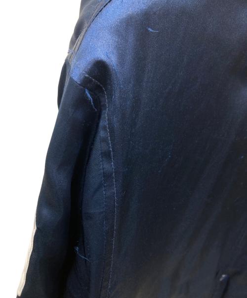 SUPREME（シュプリーム）Supreme (シュプリーム) Champion (チャンピオン) 18AW Hooded Satin Varsity Jacket スタジャン ネイビー サイズ:Lの古着・服飾アイテム