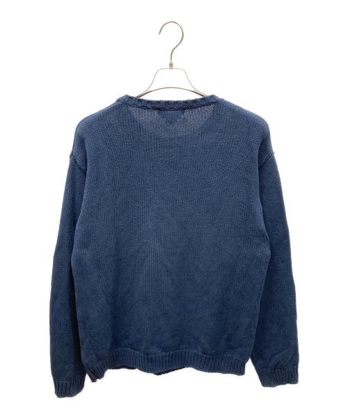 Eddie Bauer（エディーバウアー）Eddie Bauer (エディーバウアー) 90s コットンニット ネイビー サイズ:SIZE Mの古着・服飾アイテム