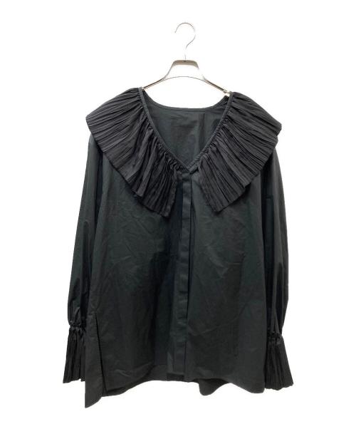 CITYSHOP（シティショップ）CITYSHOP (シティショップ) PLEATED COLLAR SHIRT ブラック サイズ:SIZE Freeの古着・服飾アイテム