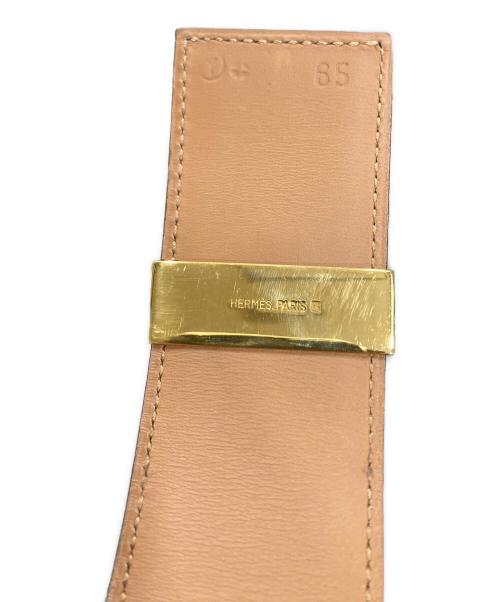 HERMES（エルメス）HERMES (エルメス) コリエ・ド・シアン スタッズベルト ネイビー サイズ:65の古着・服飾アイテム