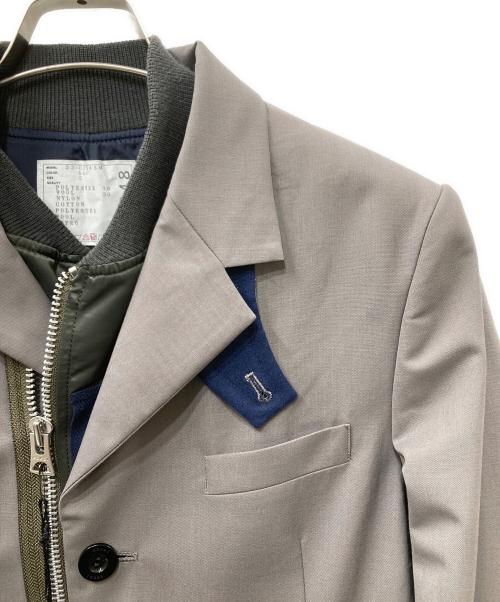sacai（サカイ）sacai (サカイ) SUITING JACKET グレー サイズ:2の古着・服飾アイテム