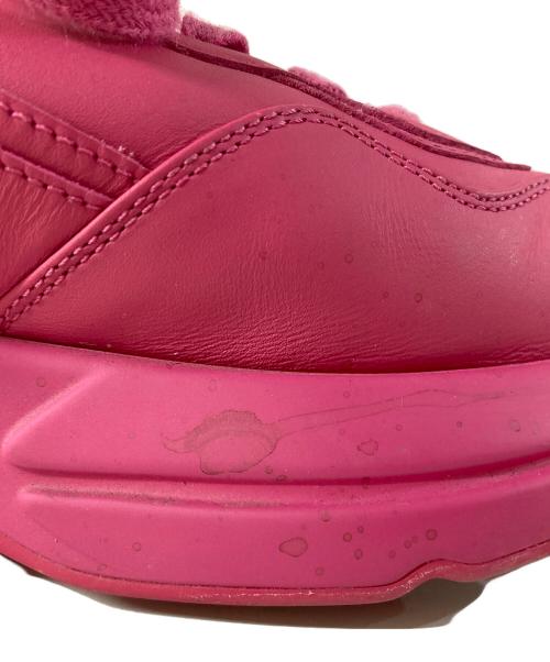 GUCCI（グッチ）GUCCI (グッチ) GUCCI ロゴ レザー スニーカー ダッドスニーカー ピンク サイズ:38の古着・服飾アイテム