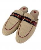 GUCCIグッチ）の古着「ホースビットミュール」｜ベージュ