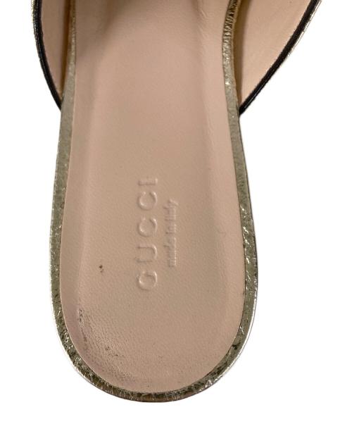 GUCCI（グッチ）GUCCI (グッチ) GGマーモント タッセルミュール ゴールド サイズ:38の古着・服飾アイテム