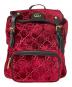 GUCCI（グッチ）の古着「GGベルベット スモールバックパック Small GG velvet backpack」｜レッド