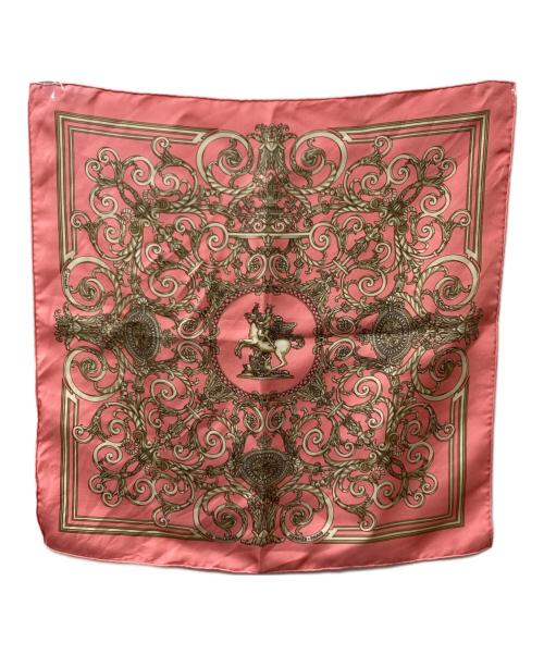 HERMES（エルメス）HERMES (エルメス) カレ45 シルクスカーフ チュイルリー公園 ピンクベージュ サイズ:OneSizeの古着・服飾アイテム