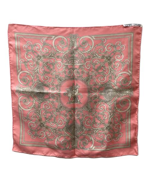 HERMES（エルメス）HERMES (エルメス) カレ45 シルクスカーフ チュイルリー公園 ピンクベージュ サイズ:OneSizeの古着・服飾アイテム