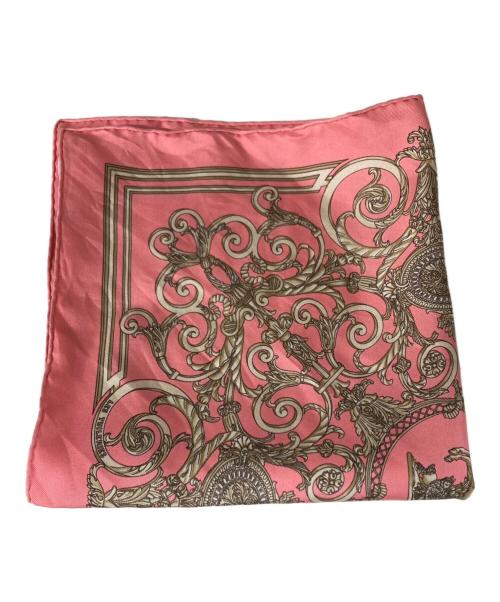 HERMES（エルメス）HERMES (エルメス) カレ45 シルクスカーフ チュイルリー公園 ピンクベージュ サイズ:OneSizeの古着・服飾アイテム