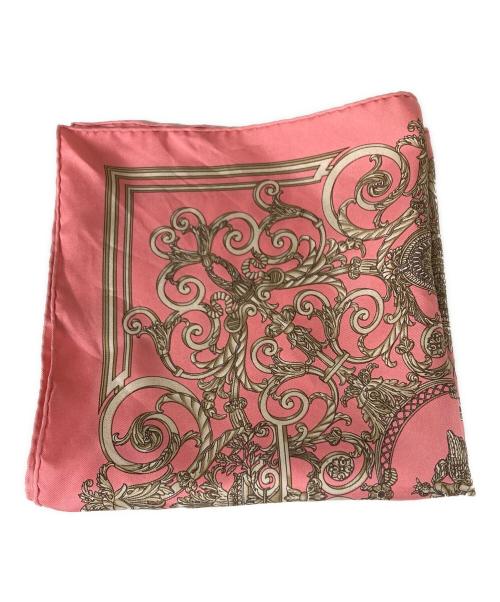 HERMES（エルメス）HERMES (エルメス) カレ45 シルクスカーフ チュイルリー公園 ピンクベージュ サイズ:OneSizeの古着・服飾アイテム