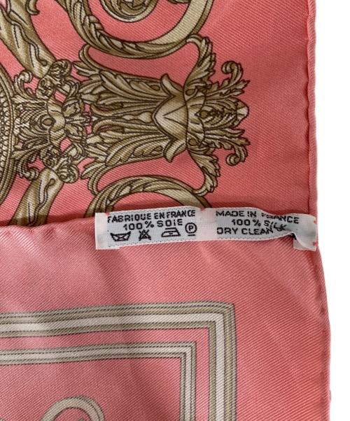 HERMES（エルメス）HERMES (エルメス) カレ45 シルクスカーフ チュイルリー公園 ピンクベージュ サイズ:OneSizeの古着・服飾アイテム