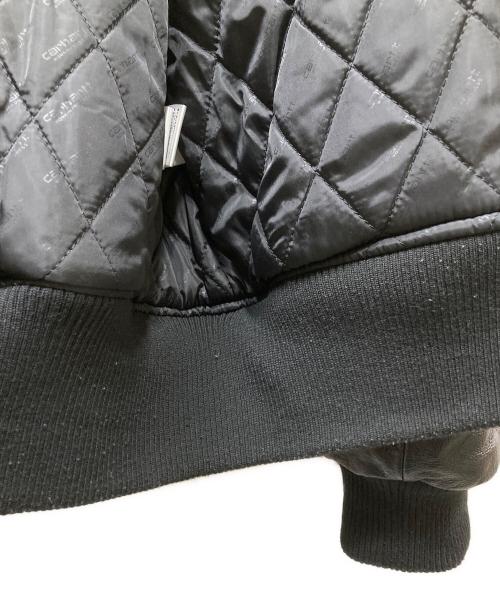 Carhartt WIP（カーハート ワークインプログレス）CARHARTT WIP (カーハート ワークインプログレス) 2020 袖fレザー スタジャン ブラック サイズ:Sの古着・服飾アイテム