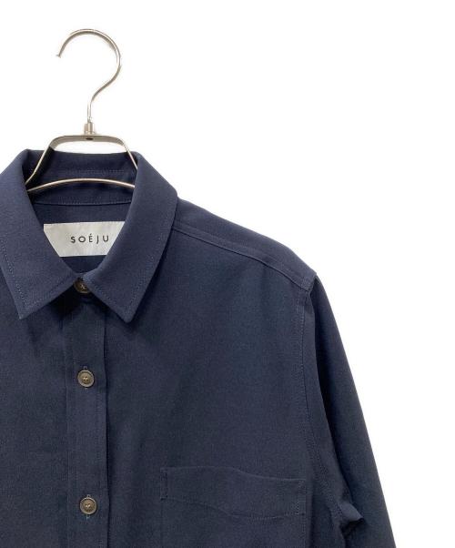 SOEJU（ソージュ）SOEJU (ソージュ) ソフトオックスシャツワンピース ネイビー サイズ:SIZE Mの古着・服飾アイテム
