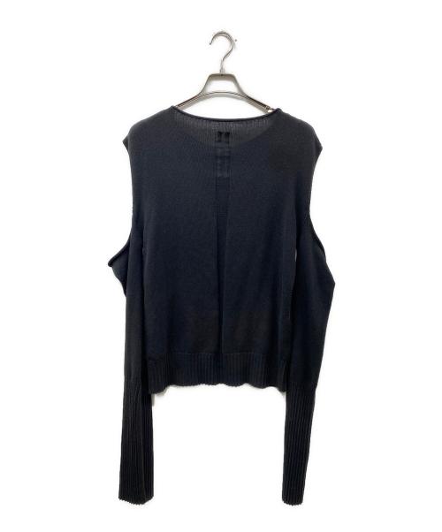 RICK OWENS（リックオウエンス）RICK OWENS (リックオウエンス) Cape Sleeve Knit オープンショルダーニット ブラック サイズ:Mの古着・服飾アイテム