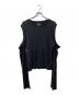 RICK OWENS（リックオウエンス）の古着「Cape Sleeve Knit オープンショルダーニット」｜ブラック