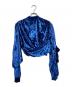 Y. PROJECT (ワイプロジェクト) 変形ドレープベロアカットソー ブルー サイズ:34：10000円