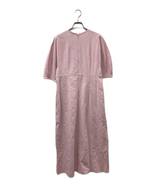 6(ROKU) BEAUTY&YOUTH（ロク ビューティーアンドユース）6(ROKU) BEAUTY&YOUTH (ロク ビューティーアンドユース) VOLUME SLEEVE DRESS ピンク サイズ:SIZE 36の古着・服飾アイテム