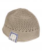 THE H.W.DOG&COザエイチダブリュードッグアンドコー）の古着「24ss Cotton Knit Hat」｜ベージュ