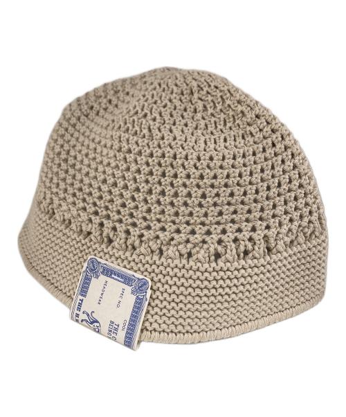 THE H.W.DOG&CO（ザエイチダブリュードッグアンドコー）THE H.W.DOG&CO (ザ エイチダブリュウ ドッグアンドコー) 24ss Cotton Knit Hat ベージュの古着・服飾アイテム