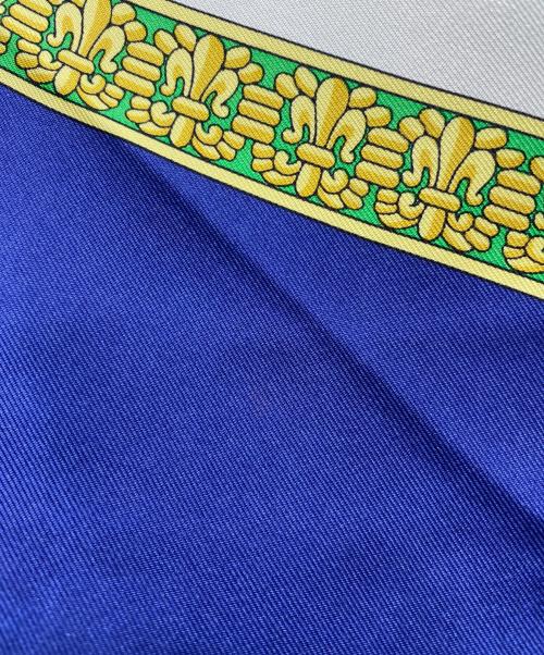 HERMES（エルメス）HERMES (エルメス) カレ90 シルクスカーフ LES RUBANS DU CHEVAL 馬のリボン ブルー サイズ:OneSizeの古着・服飾アイテム