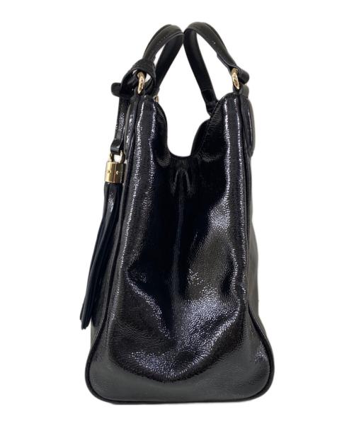GUCCI（グッチ）GUCCI (グッチ) ソーホー 2WAYパテントレザーショルダーバッグ ブラック サイズ:OneSizeの古着・服飾アイテム