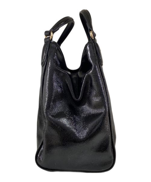 GUCCI（グッチ）GUCCI (グッチ) ソーホー 2WAYパテントレザーショルダーバッグ ブラック サイズ:OneSizeの古着・服飾アイテム