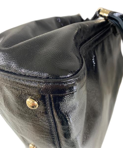 GUCCI（グッチ）GUCCI (グッチ) ソーホー 2WAYパテントレザーショルダーバッグ ブラック サイズ:OneSizeの古着・服飾アイテム