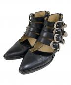 TOGA PULLAトーガ プルラ）の古着「metal buckle shoes」｜ブラック