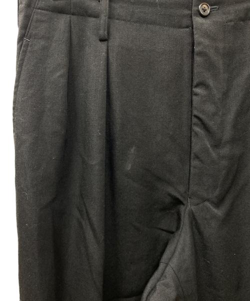 Y's for men（ワイズフォーメン）Y'S for men (ワイズフォーメン) ウールサージ2タックワイドスラックス ブラック サイズ:Sの古着・服飾アイテム