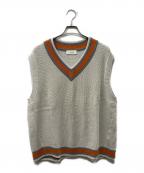 WELLDERウェルダー）の古着「チルデンニットベスト」｜グレー