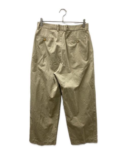 cornier（コルニエ）cornier (コルニエ) コットンシルクタックパンツ ベージュ サイズ:Mの古着・服飾アイテム