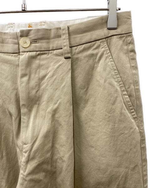 cornier（コルニエ）cornier (コルニエ) コットンシルクタックパンツ ベージュ サイズ:Mの古着・服飾アイテム