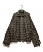 myneマイン）の古着「23SS TWEED KNIT JACKE」｜グリーン