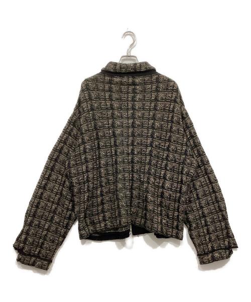 myne（マイン）myne (マイン) 23SS TWEED KNIT JACKE グリーン サイズ:Lの古着・服飾アイテム