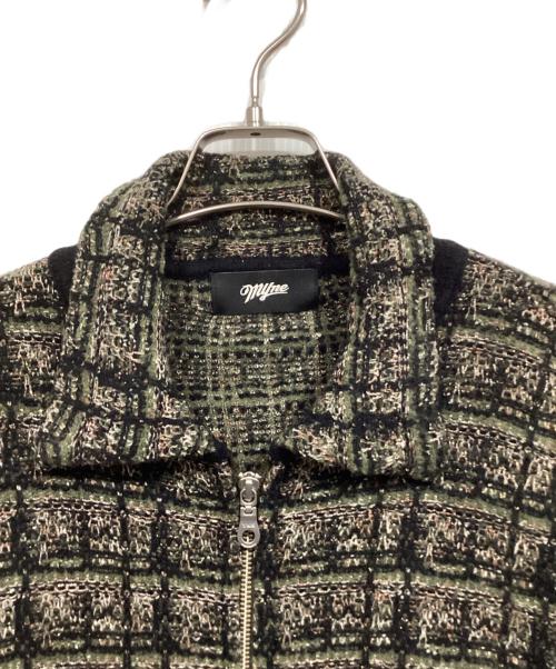 myne（マイン）myne (マイン) 23SS TWEED KNIT JACKE グリーン サイズ:Lの古着・服飾アイテム