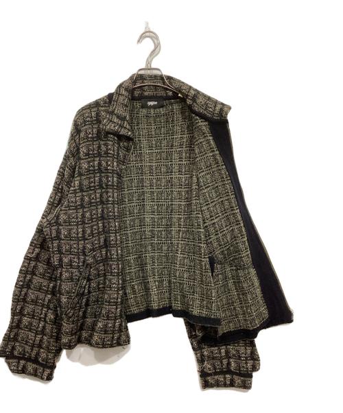 myne（マイン）myne (マイン) 23SS TWEED KNIT JACKE グリーン サイズ:Lの古着・服飾アイテム