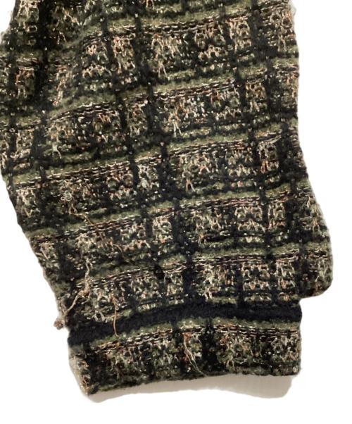 myne（マイン）myne (マイン) 23SS TWEED KNIT JACKE グリーン サイズ:Lの古着・服飾アイテム