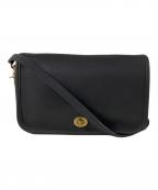 COACHコーチ）の古着「Dinky フラップショルダーバッグ」｜ブラック