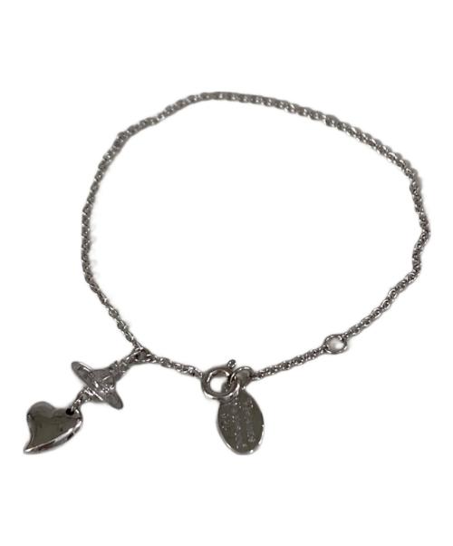 Vivienne Westwood（ヴィヴィアンウエストウッド）Vivienne Westwood (ヴィヴィアンウエストウッド) ハート×オーブモチーフブレスレット シルバーの古着・服飾アイテム
