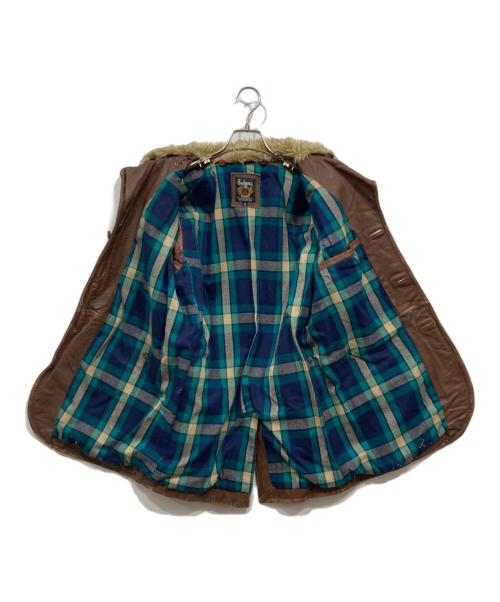 Schott（ショット）Schott (ショット) ファーフリンジ レザージャケット ブラウン サイズ:Mの古着・服飾アイテム