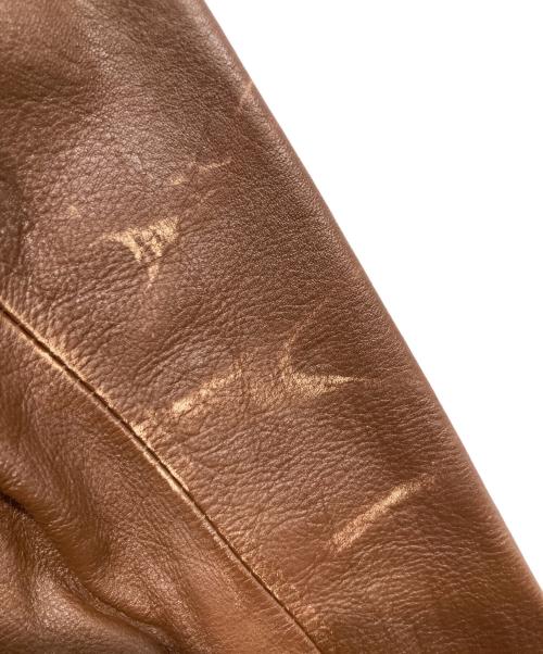 Schott（ショット）Schott (ショット) ファーフリンジ レザージャケット ブラウン サイズ:Mの古着・服飾アイテム